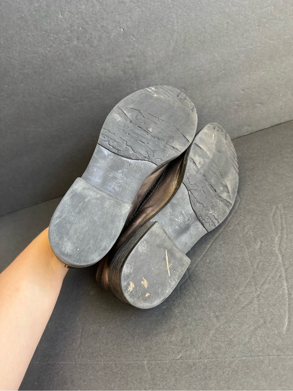 Casta Loafers Metallic Leather Shoes Slip On Vintage Style 39 - Picture 9 of 13